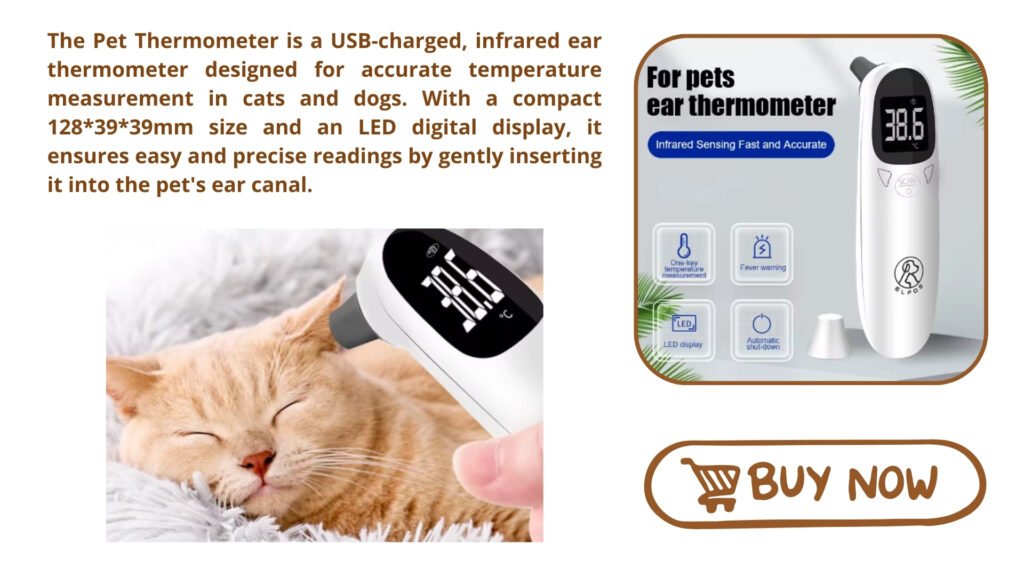 The Pet Thermometer is a USB-charged